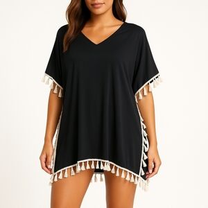 💙 Adreamly Fringe Oversized Swim Cover Up Size L/XL